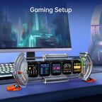 Divoom Times Gate Silver+Pixoo，RGB LED Display, Pixel Cyberpunk Gaming Setup Digital Clock with Smart APP Control, and 16×16 LED Panel Display Frame for Home Decor/Social Media Fans Counter