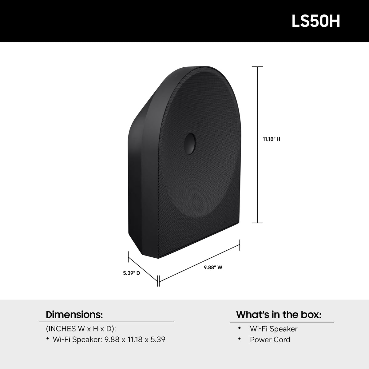 Samsung Music Studio 5 Wireless Smart Speaker, HW-LS50H, 2026 Model