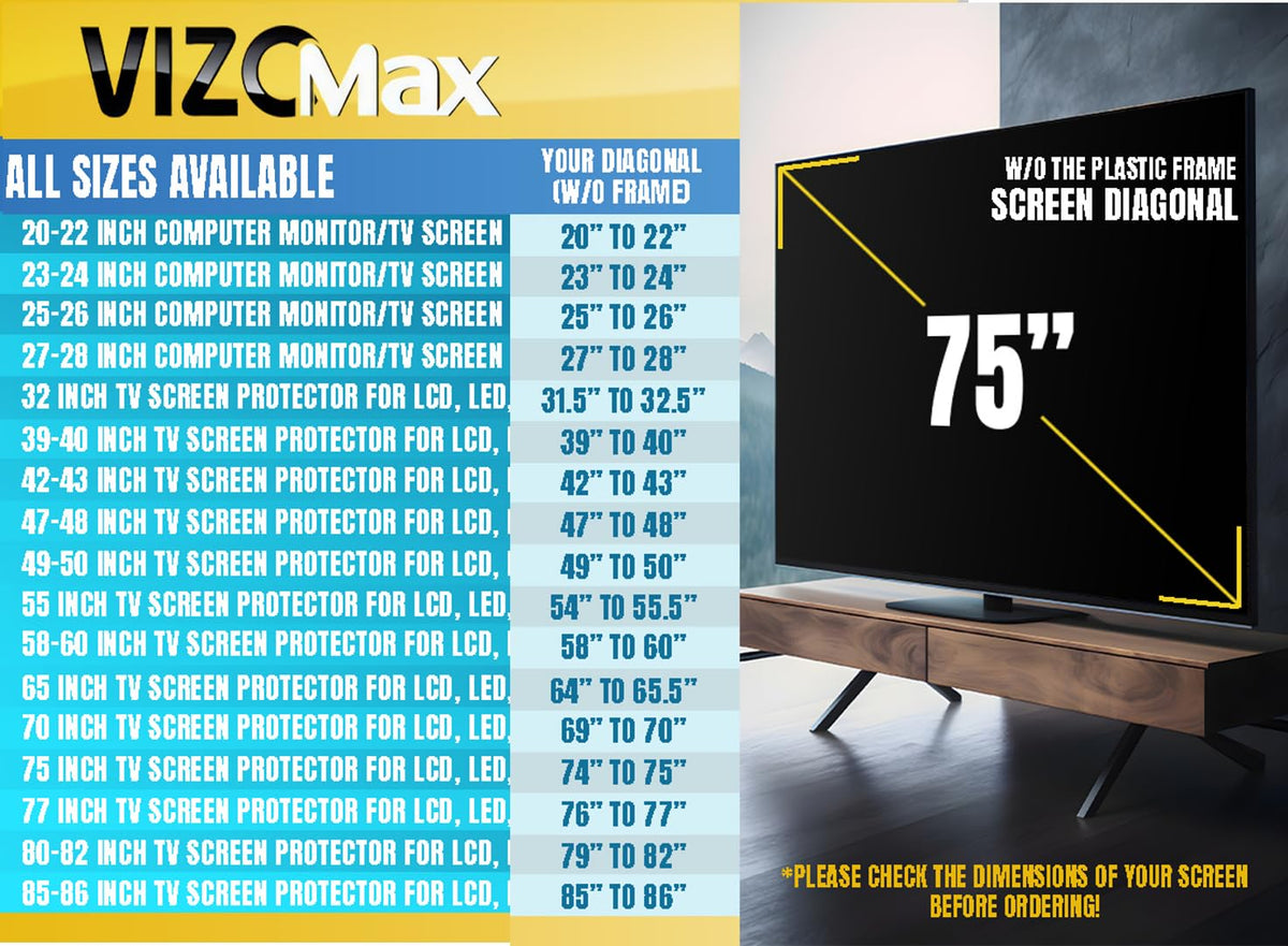 32 inch TV Screen Protector for LCD, LED, OLED & QLED 4K HDTV