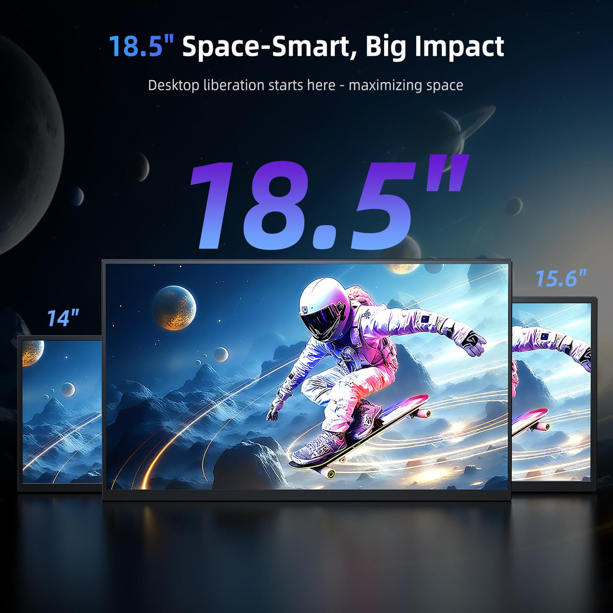 EVICIV Portable Monitor 18.5” 120Hz, 125% sRGB FreeSync 1ms Gaming Monitor