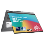 Lenovo Yoga 7 2-in-1 AI Laptop 16" WUXGA Touch Intel 8-core Ultra 7 256V (Up to 47 NPU Tops) 16GB DDR5 1TB SSD Wi-Fi7 Backlit Fingerprint for Creator Business Professional Win11 Pro ICP Accessory