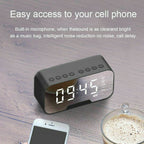 LED Digital Electronic Desktop Clock Snooze Alarm Time Temperature Display