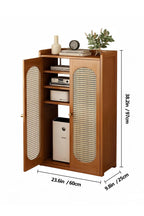 Bamboo Router Cabinet Rattan Cable Hider for Hallway Bedroom