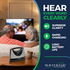 SEREONIC Portable Wireless Speakers for Smart TV - Ideal for TV Watching Without The Blaring Volume - Designed for Hard of Hearing, Elderly, and Seniors - 100ft Range
