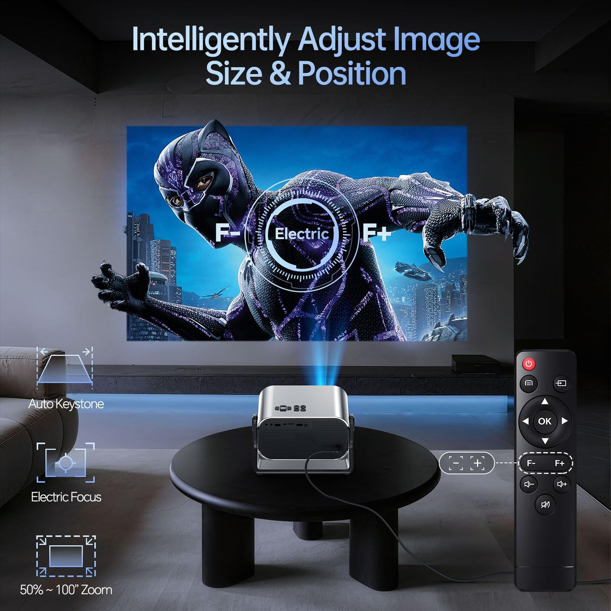 Official Licensed Google TV Projector Portable Smart Proyector AI Focus