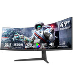 Gawfolk 45 inch Ultra-Wide Curved Gaming 240Hz PC Monitor, DQHD Screen