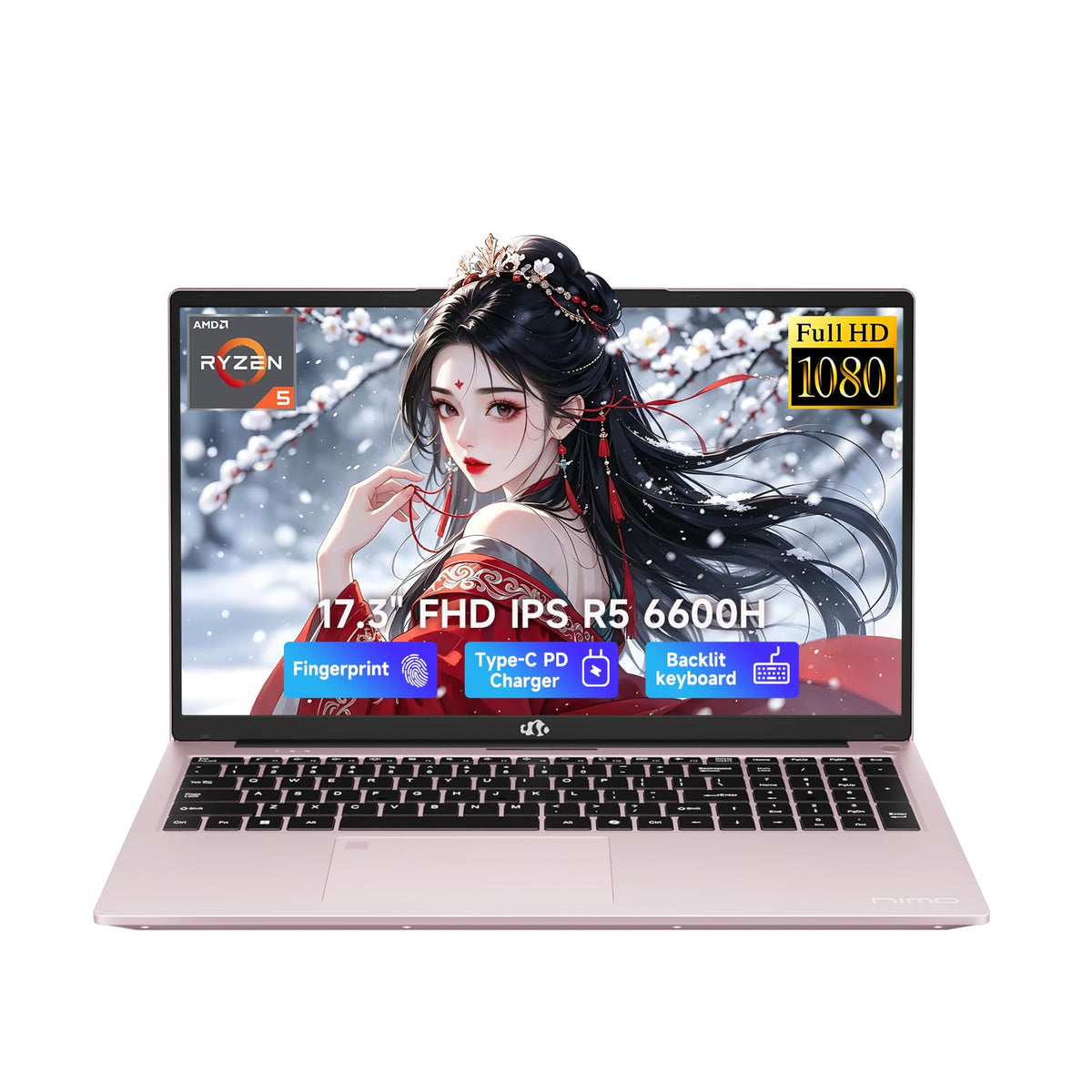 NIMO 17.3" FHD AI Creator Laptop, 6-Core AMD Ryzen 5 32GB 5600MHz 1TB SSD