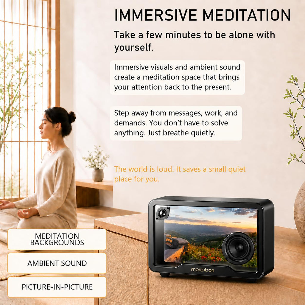 Personalized Smart Visual Bluetooth Speaker, Customizable 10.1-Inch Display