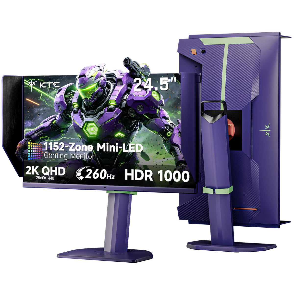 KTC 24 Inch Gaming Monitor 180Hz - 1440P Computer Monitors, Fast IPS H24T7