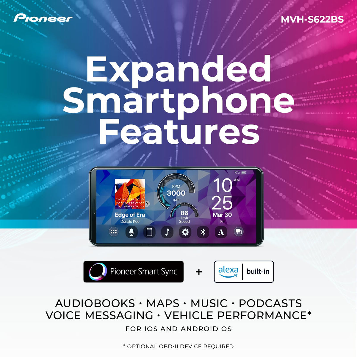 Pioneer MVH-S622BS Digital Media Receiver