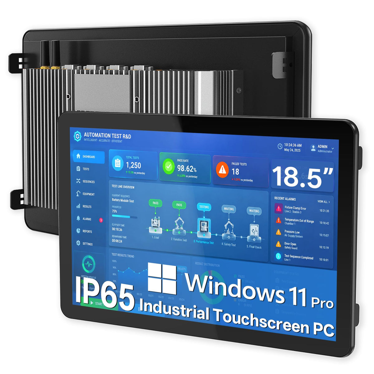 18.5" Fanless Industrial Panel PC,All-in-One Touchscreen Computer