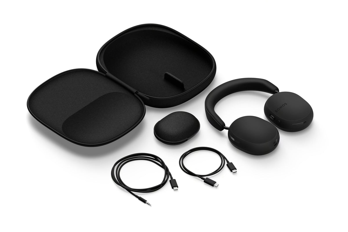 Sonos Ace | Noise Cancelling Wireless Over-Ear Headphones with Bluetooth, 30-Hour Battery Life, Spatial Audio, Dolby Atmos, Dynamic Head Tracking - Black (Pack of 2)
