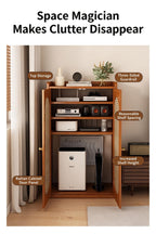 Bamboo Router Cabinet Rattan Cable Hider for Hallway Bedroom