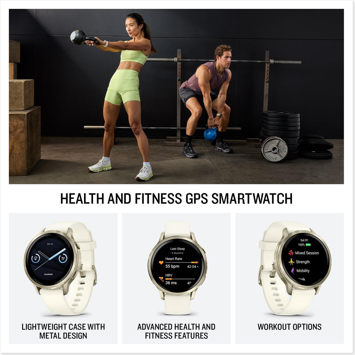 Garmin Venu 4 Health Fitness GPS Smartwatch 41mm AMOLED Bundle
