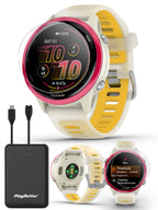 Garmin Forerunner 570 (42 mm, Mango) Triathlon GPS Smartwatch Bundle
