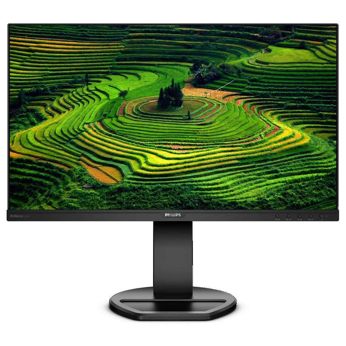 Philips 241B8QJEB 24" Frameless Monitor, Full HD 1080P, IPS Panel, HDMI/DisplayPort/DVI-D/VGA, USB 3.0 hub, Built-in Speakers, VESA, Ergonomic Stand, TCO Edge