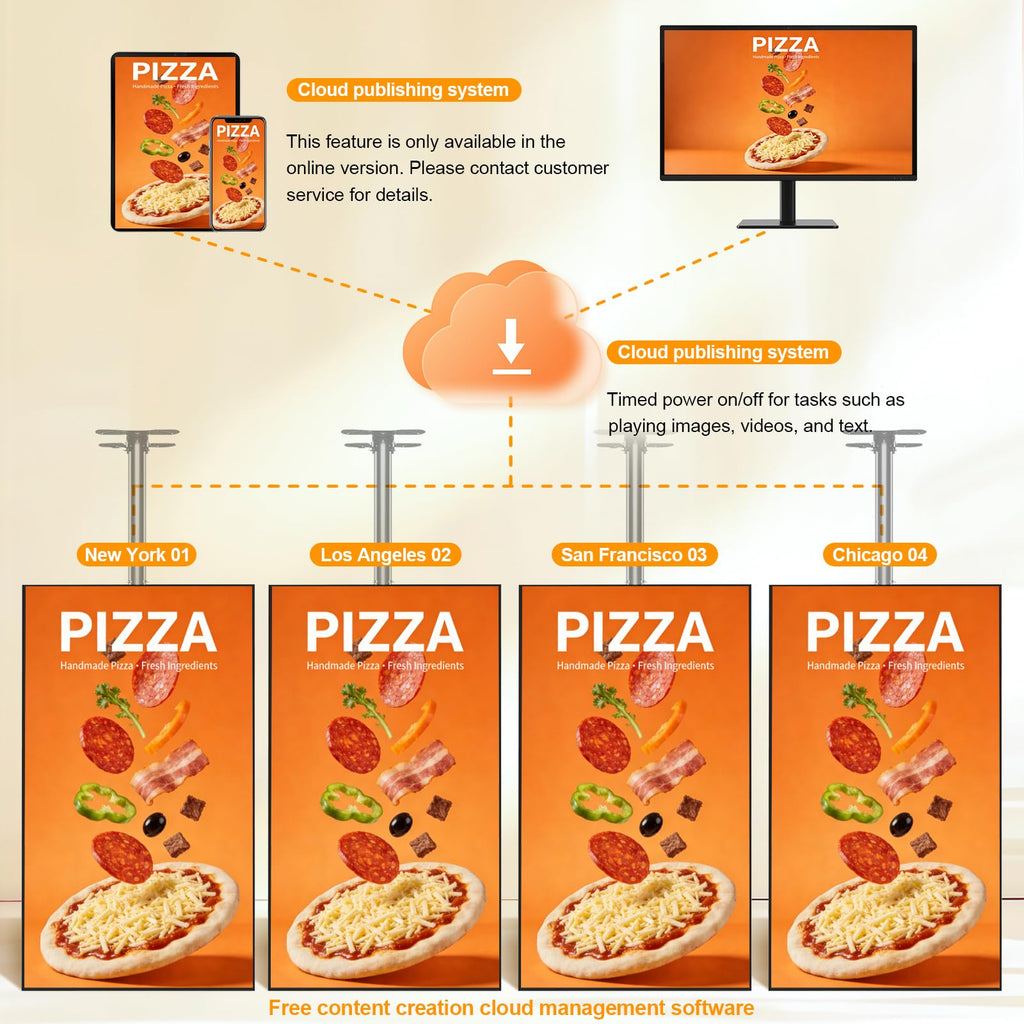 49inch Digital Signage Display, 4K 2500nits High Brightness Digital Signage