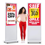 MWE 55 Inch 4K Touchscreen Kiosk, Indoor Floor Standing Digital Signage Displays, Advertising Display LCD Totem, Interactive Display Poster Android System with Auto Media Player