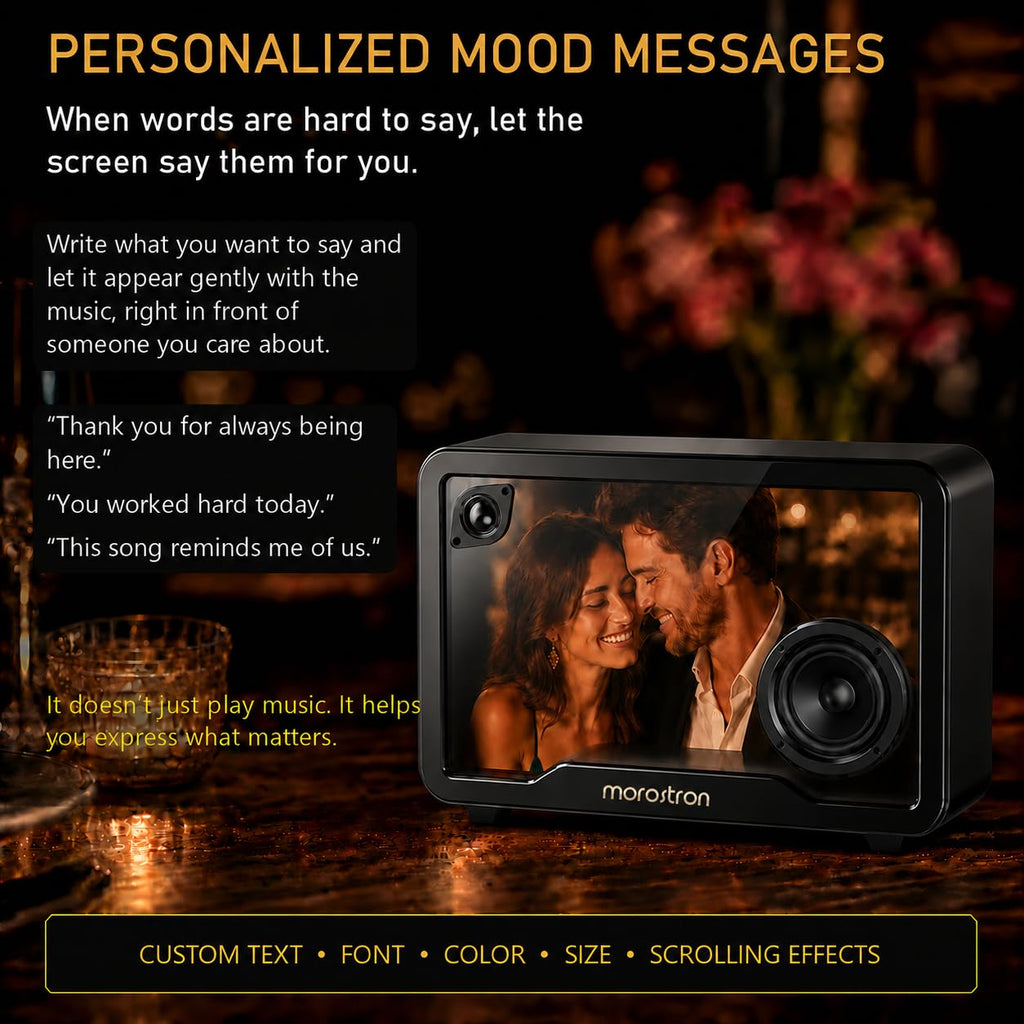 Personalized Smart Visual Bluetooth Speaker, Customizable 10.1-Inch Display