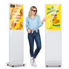 MWE 55 Inch 4K Touchscreen Kiosk, Indoor Floor Standing Digital Signage Displays, Advertising Display LCD Totem, Interactive Display Poster Android System with Auto Media Player