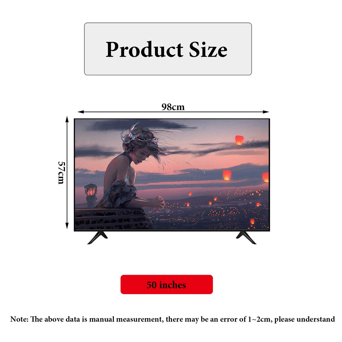Ultra HD LED TV 4K Smart WiFi Network TV with HDMI USB SD and AC/DC Input LCD LED Flat-Screen TV 55 inch (Smart Version 50 inch)