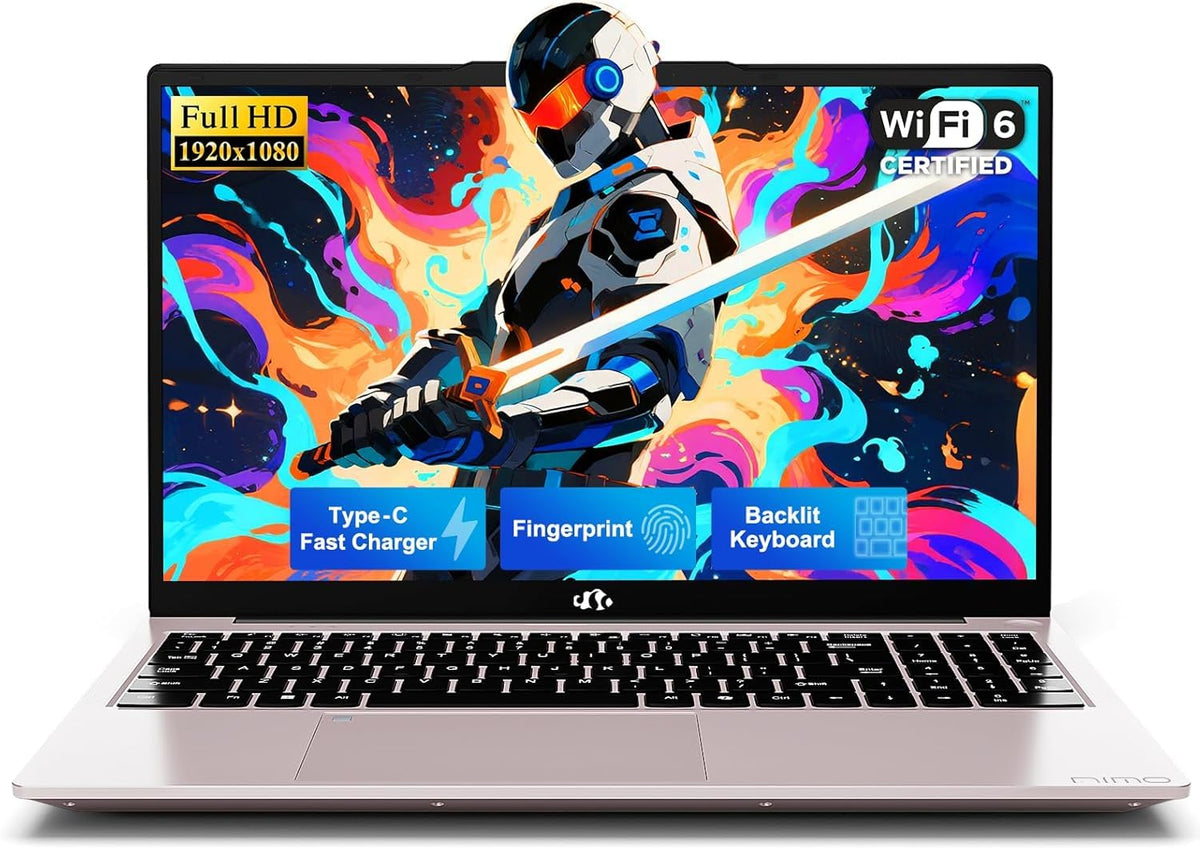 NIMO 15.6" FHD Business Laptop Computer, Quad-Core Processor(Beats i3-1115G4), Laptop 16GB RAM 1TB SSD with Backlit Keyboard Fingerprint 65W PD Fast Charging, Student Laptop for College School