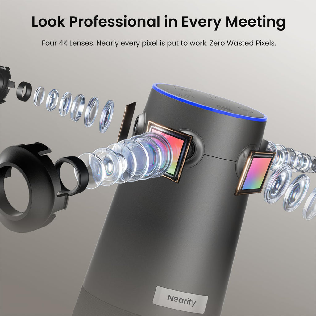 NEARITY 360 Alien 4K Video Conference Camera with Microphone, 3 AI Modes