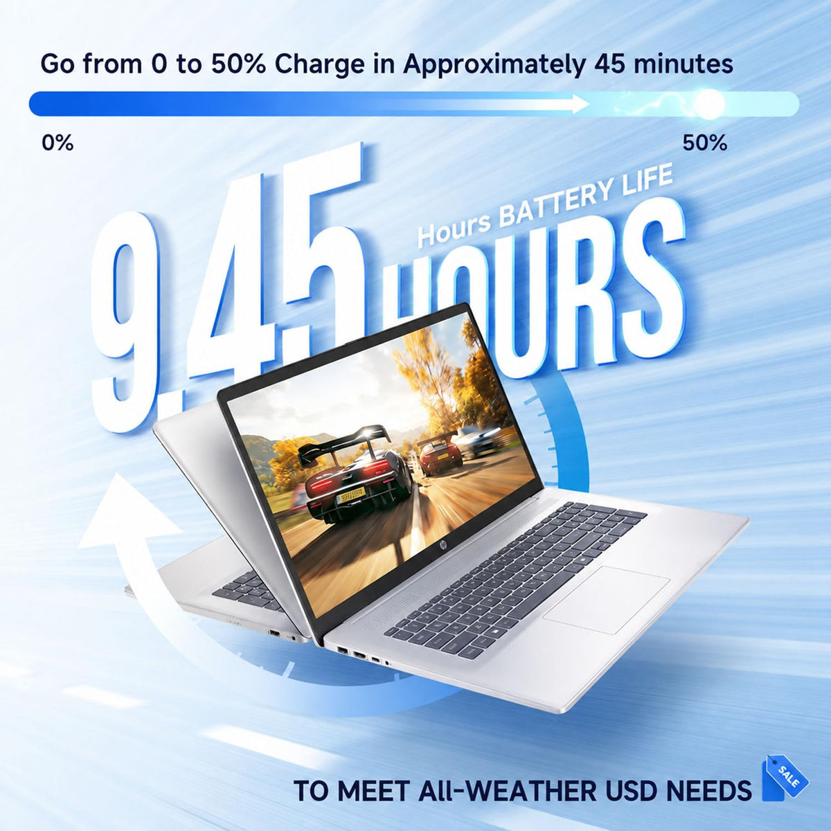 HP 17.3" FHD IPS Laptop, 32GB RAM, 1TB SSD, AMD Ryzen 5 7430U Processor