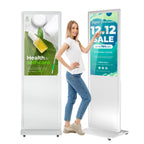 MWE 55 Inch 4K Touchscreen Kiosk, Indoor Floor Standing Digital Signage Displays, Advertising Display LCD Totem, Interactive Display Poster Android System with Auto Media Player