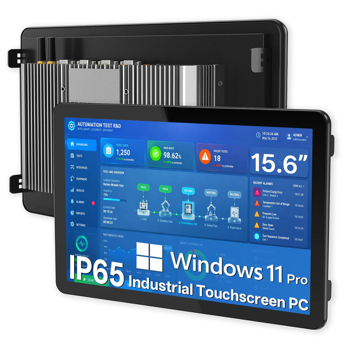 15.6" Fanless Industrial Panel PC,All-in-One Touchscreen Computer