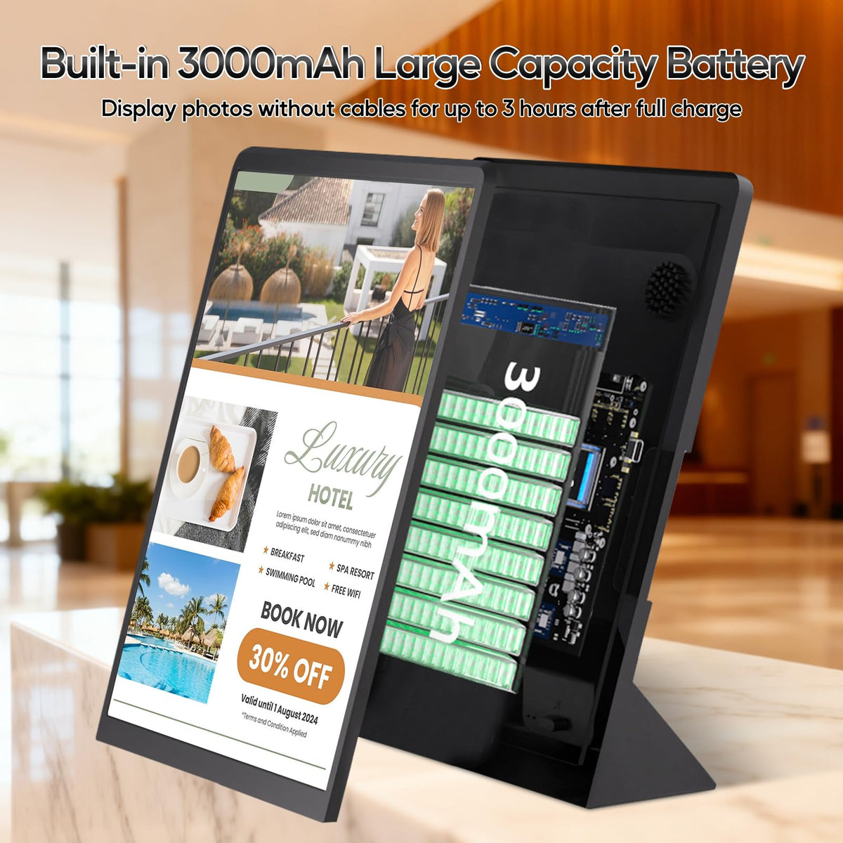 9.7 Inch Digital Signage Display, Touchscreen Digital Menu Board