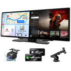 11'' Wireless Carplay Screen with Net-Flix YouTube Apps and Backup Camera, Upgraded in-Cell HD Touchscreen with CarPlay & Android Auto, WiFi, GPS Navigation Voice Assistant for All Vehicles