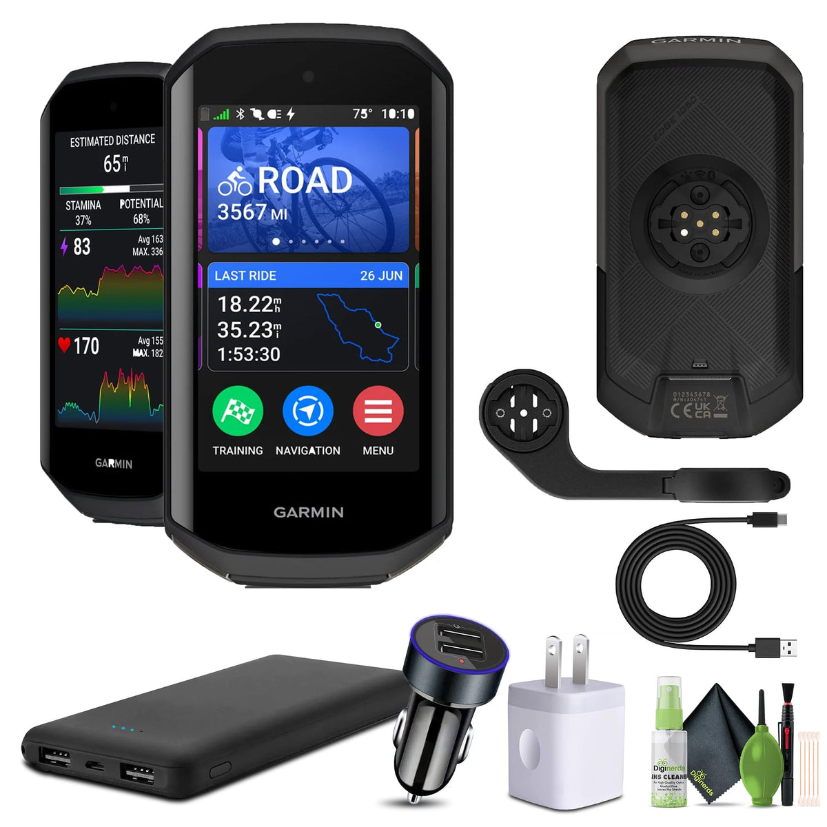 Garmin Edge 1050, Premium Bicycle Computer Bundle
