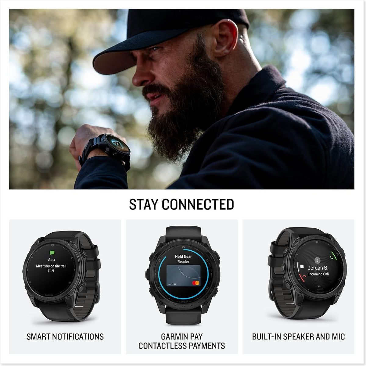 Garmin tactix 8 AMOLED (47mm) Tactical GPS Smartwatch Bundle