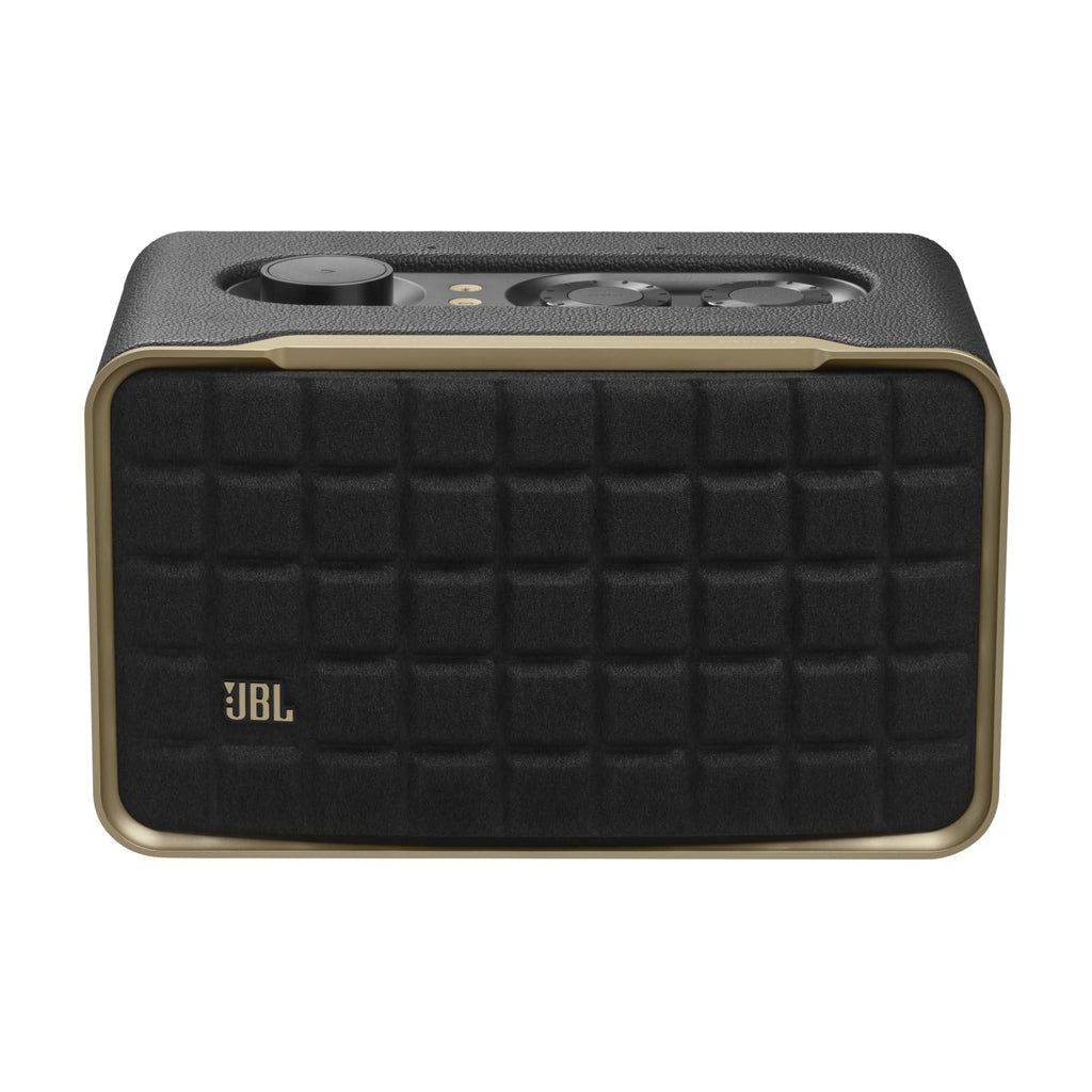 JBL Authentics 200 - Retro Style Smart Home Speaker with Built in Wi-Fi, Bluetooth and Voice Assistants, Alexa and Google Assistant, Multi-Room Playback, Automatic self tuning