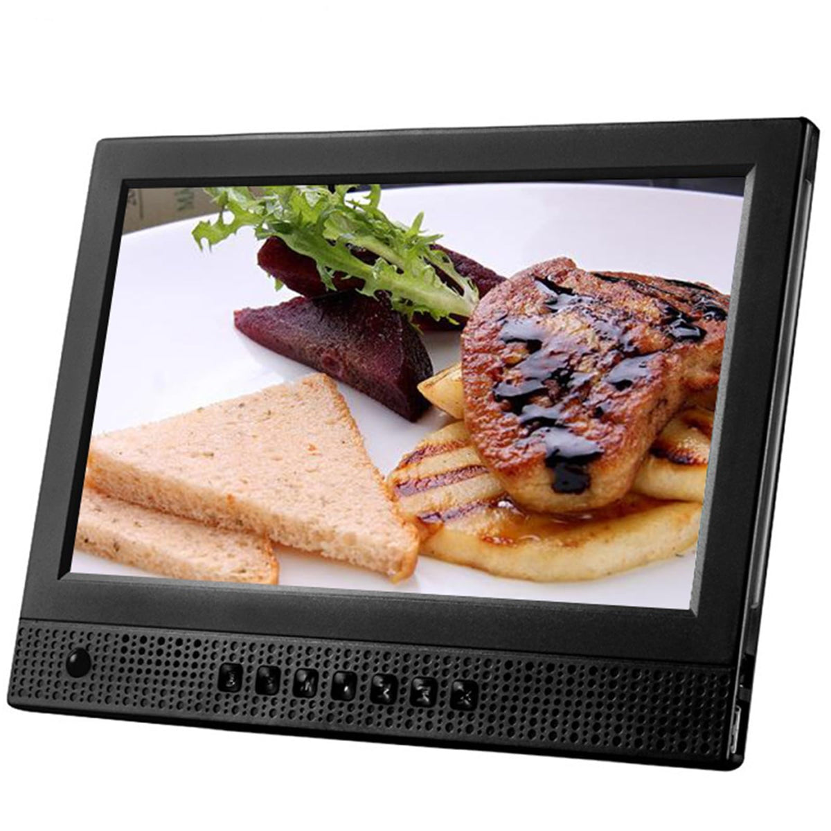 7-Inch Smart Digital Photo Frame with Touch Buttons and Stereo Speakers - Digital Photo Album,White