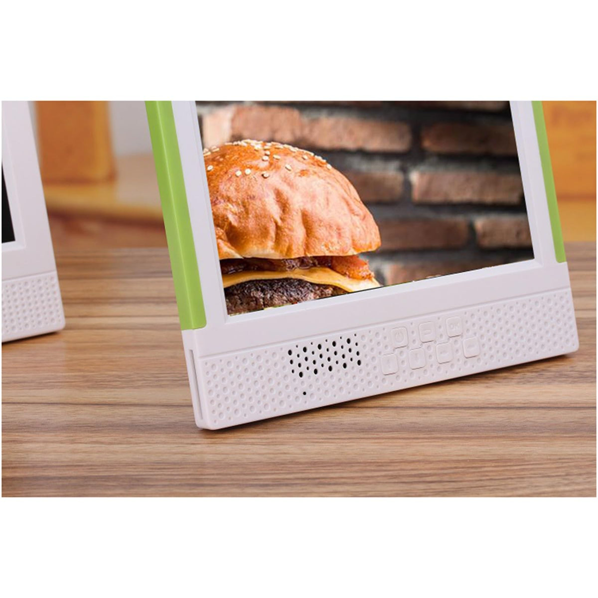 7-Inch Smart Digital Photo Frame with Touch Buttons and Stereo Speakers - Digital Photo Album,White