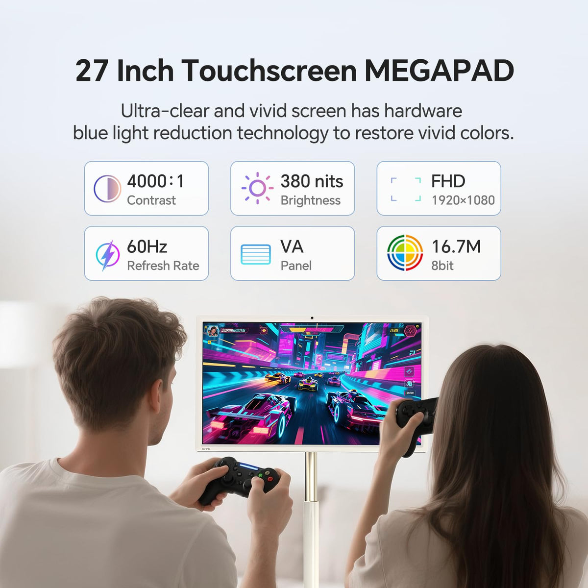 KTC MEGAPAD 27" FHD Touchscreen Portable TV Touchscreen Monitor Android 14