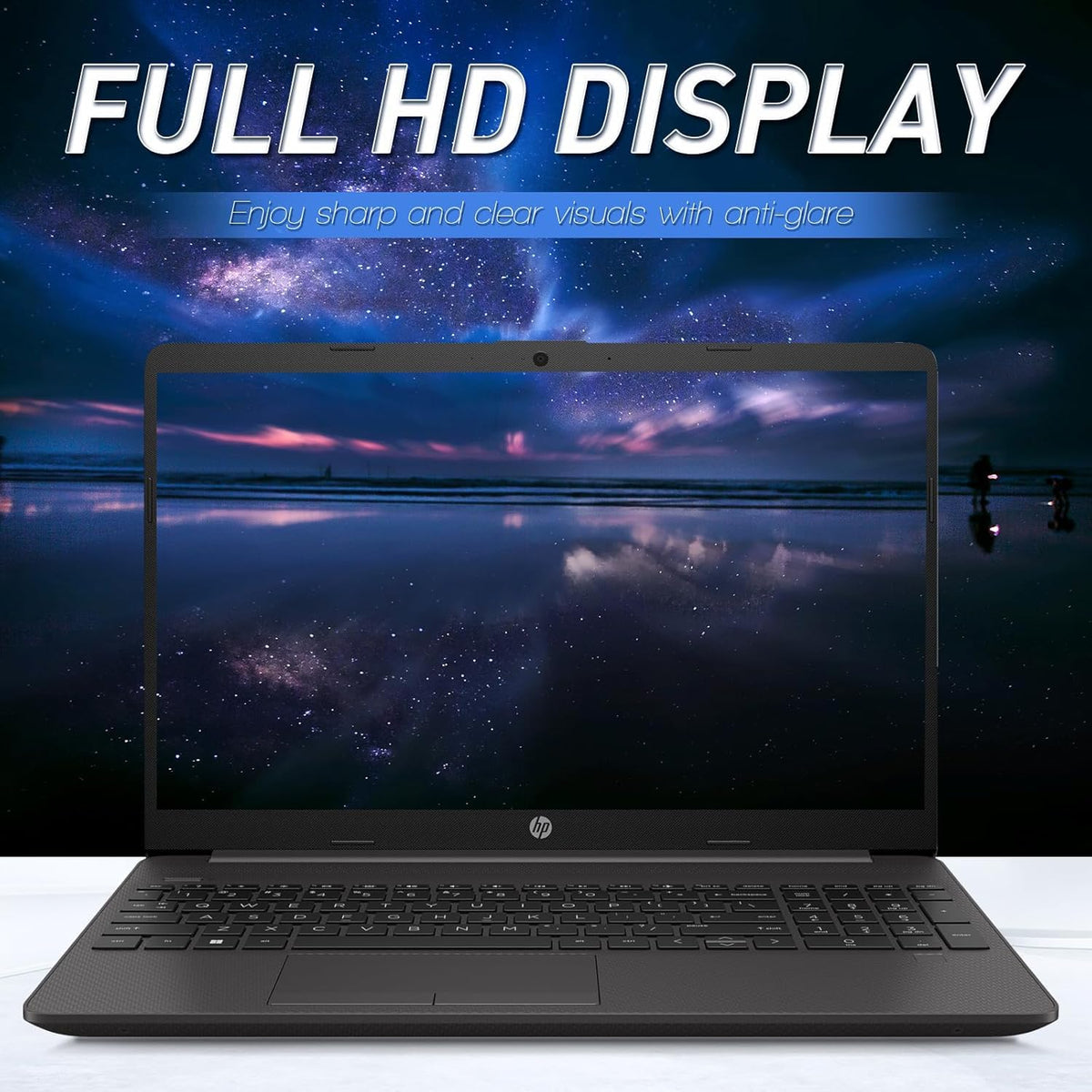 HP 15.6 FHD Display G9 Laptop • 64GB RAM • 1.5TB Storage (1TB SSD & 500GB External) • AMD Dual Core Processor • Upto 12 Hours Battery Life • w/WOWPC Bundle • Windows 11 Pro
