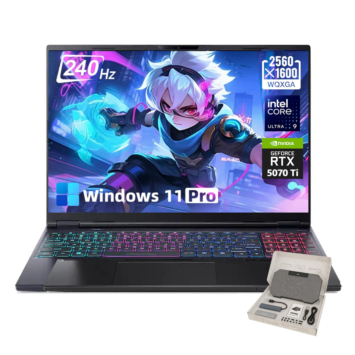 Acer Predator Helios Neo 16S AI Gaming Laptop - Intel 24 Cores Ultra 9 275HX, NVIDIA RTX 5070Ti (Up to 992 AI Tops), 16" 2.5K OLED 240Hz 500nits Display (100% DCI-P3), 32GB DDR5, 2TB SSD, Win11 Pro