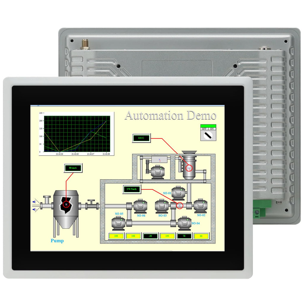 15.6-Inch Industrial Embedded Panel PC, Ratio 16:9 Multi-Touchscreen-Monitor,Industrial Touch Screen Panel Computer,WiFi & Built-in Speakers,IP65 Front,Win 10 I5 RAM 8G+256G SSD