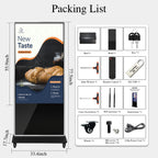 65" Touch Digital Signage Display Kiosk Floor Stand Advertising