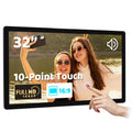 32 inch Smart Screen - Android 11 Touchscreen Monitor with Built-in Speakers, 2.0 MP Camera, 4G & 32G, HDMI Out, Digital Signage for Commercial Display, Wall-Mountable or Desktop