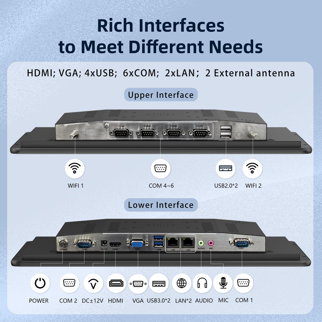 21.5" All-in-one Industrial Panel PC,Windows 11 pro IP65 Touchscreen