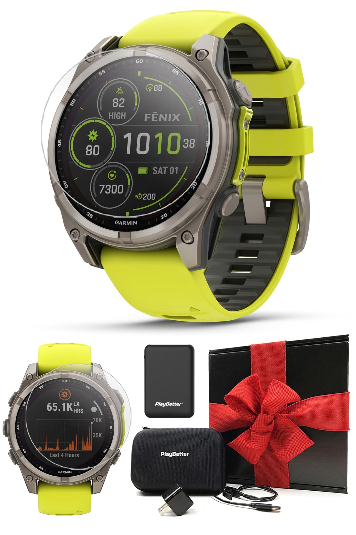 Garmin fenix 8 (Spark Orange, 51mm) AMOLED Sapphire GPS Watch Gift Box