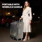 Smart Karaoke Machine for Adults, 2000W Peak, 23.8" Rotating Touchscreen