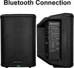 8-Inch 500W Powered PA Speaker System with Bluetooth, Wireless Portable Loud DJ Speaker, TWS, Mic/Guitar Connect, Built-in Rechargeable Battery for Mobile DJ Party Musicians Church Karaoke
