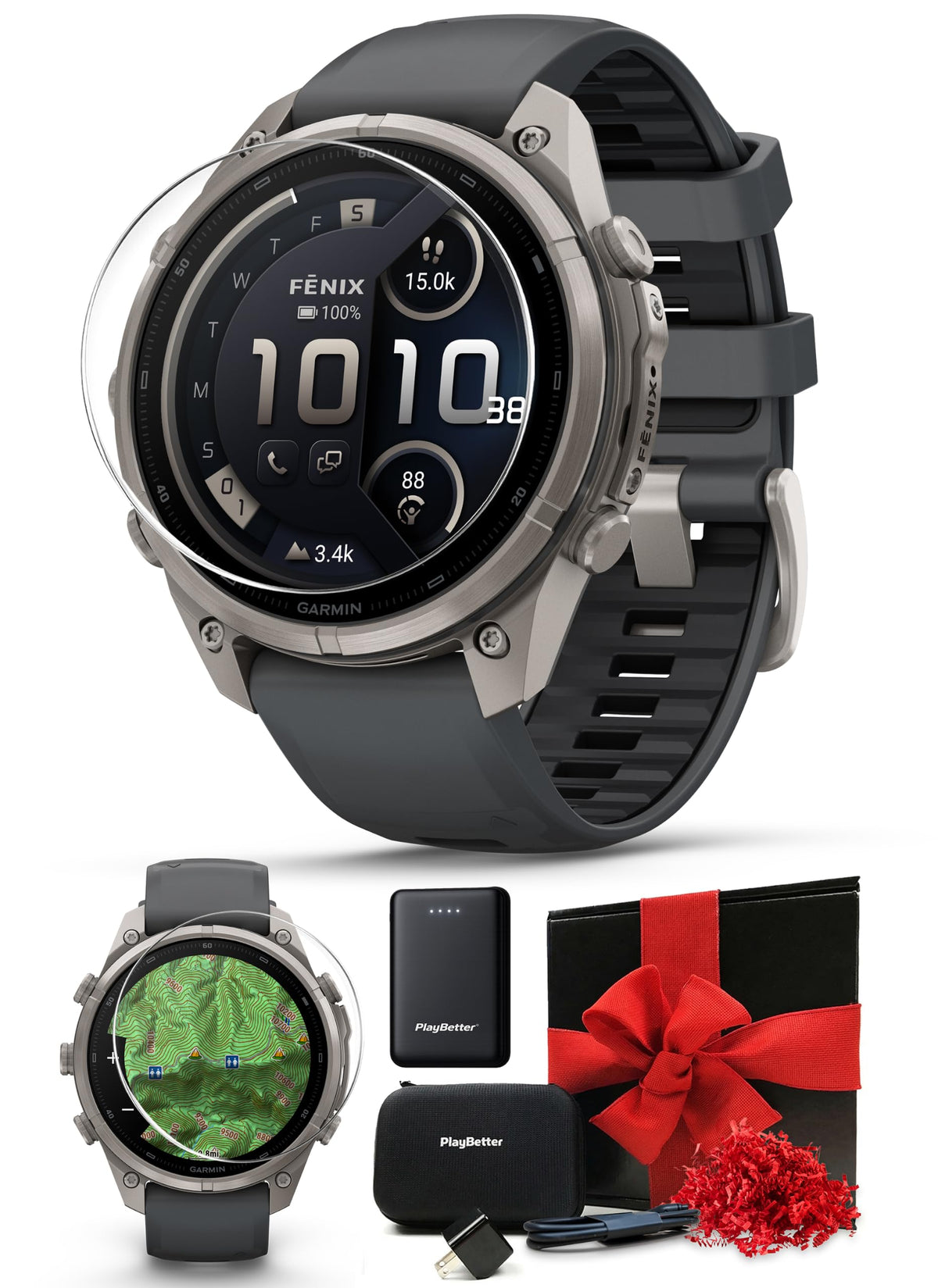 Garmin fenix 9 Pro (Graphite/Black, 47mm) GPS Watch Gift Box