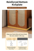 Bamboo Router Cabinet Rattan Cable Hider for Hallway Bedroom