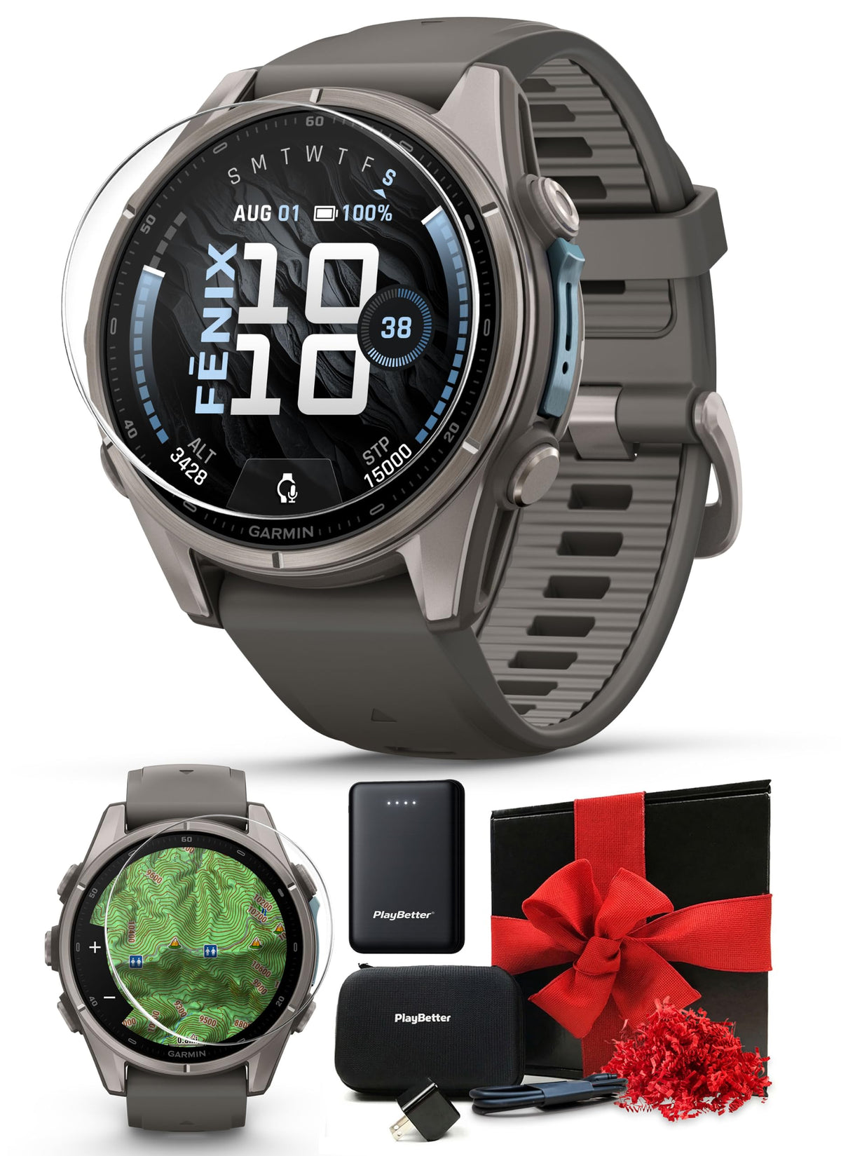 Garmin fenix 9 Pro (Shell Pink/Autumn Orange, 43mm) GPS Watch Gift Box